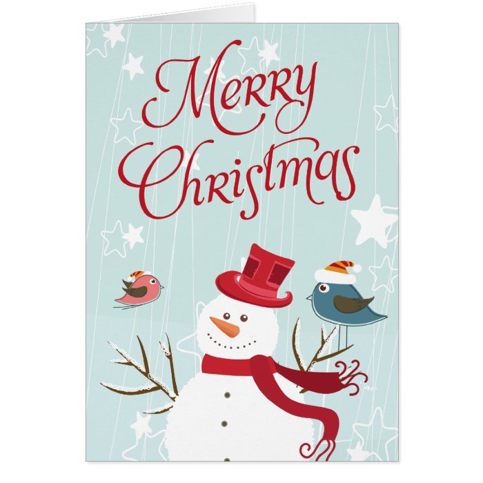 Snowman Merry Christmas Cards