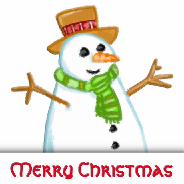 Snowman Merry Christmas Cutout (Front)