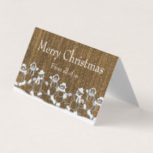 Snowman Merry Christmas From All of Us custom card
