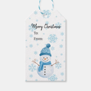 Snowman Merry Christmas Gift Tag