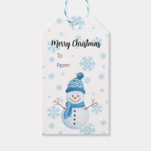 Snowman Merry Christmas Gift Tag