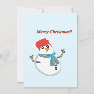 Snowman. Merry christmas! Invitation
