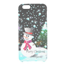 Snowman "Merry Christmas" personalised