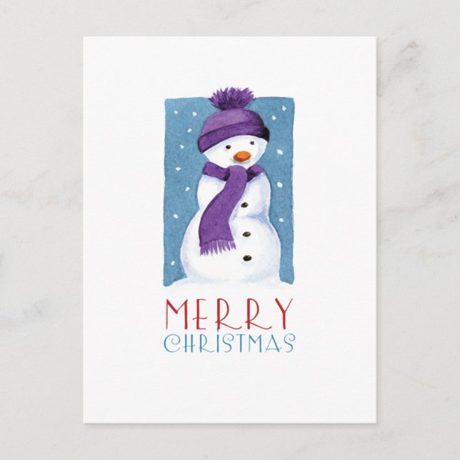 Snowman | Merry Christmas Postcards (Front)