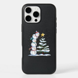 Snowman Merry Christmas Santa Claus Tree Snow Fami iPhone 16 Pro Max Case