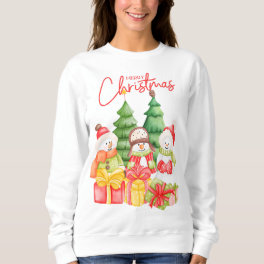 Snowman Merry Christmas Sweatshirt