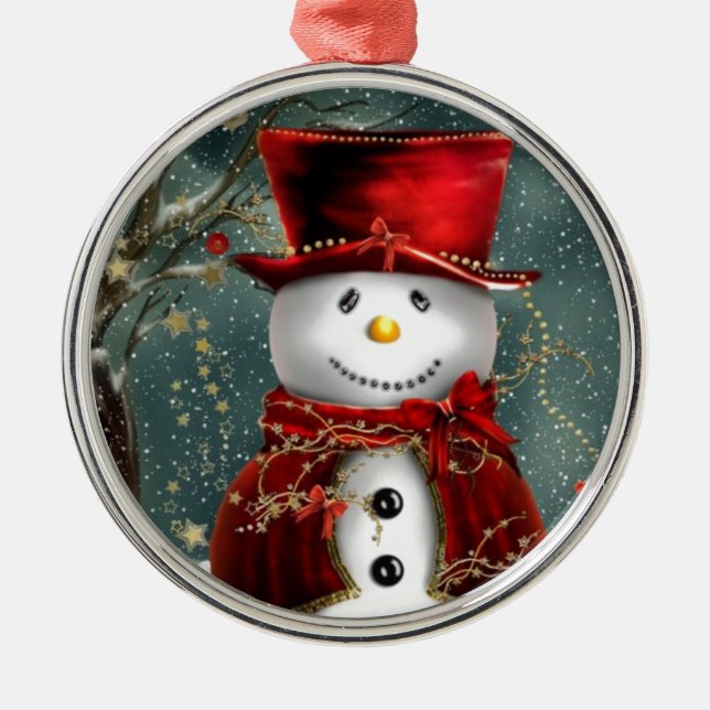 Snowman Metal Ornament (Front)