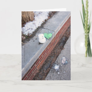 Snowman Mishap Holiday Card