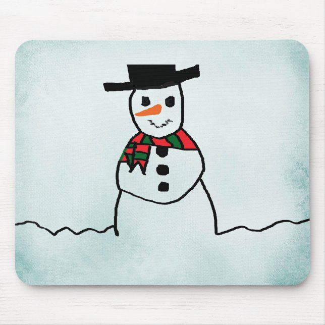 Snowman Mouse Pad (Front)