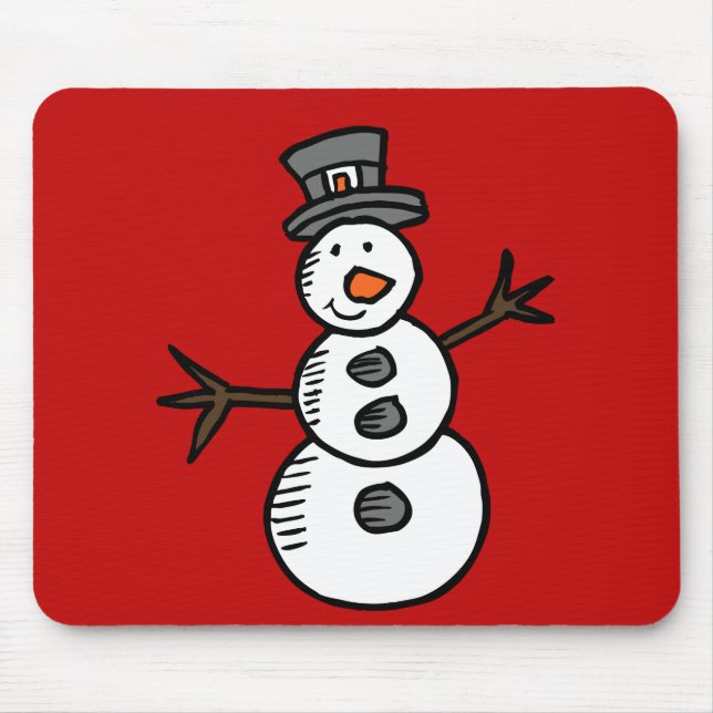 Snowman Mouse Pad (Front)