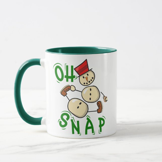 Snowman Mug - Funny Gingerbread Cookie Christmas (Left)