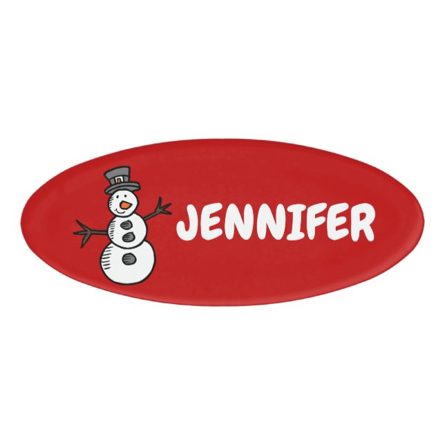 Snowman Name Tag (Front)