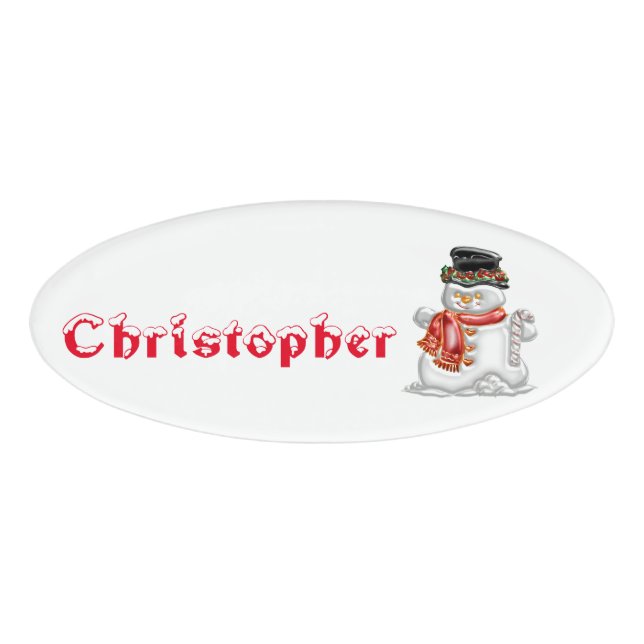Snowman Name Tag (Front)