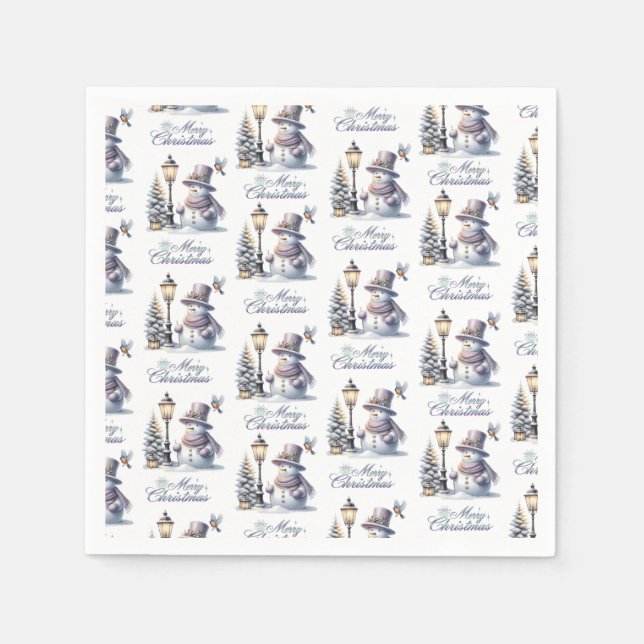 Snowman Napkin (Front)