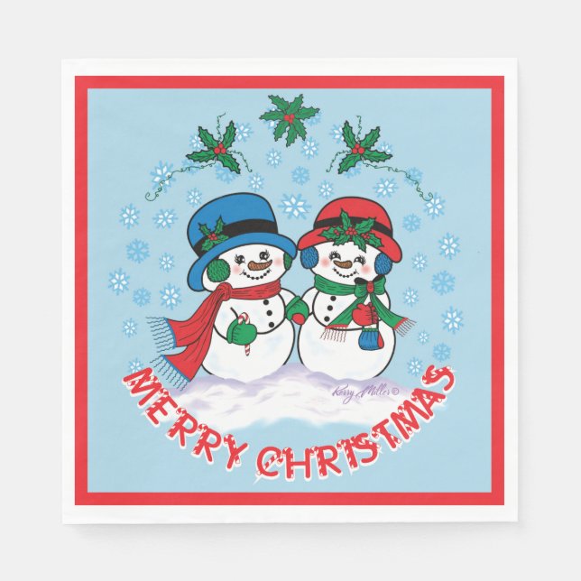 Snowman Napkins (Front)