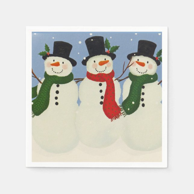 Snowman Napkins (Front)