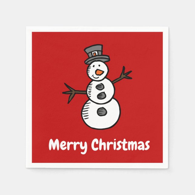 Snowman Napkins (Front)