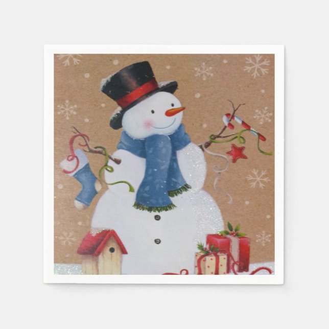 Snowman Napkins (Front)