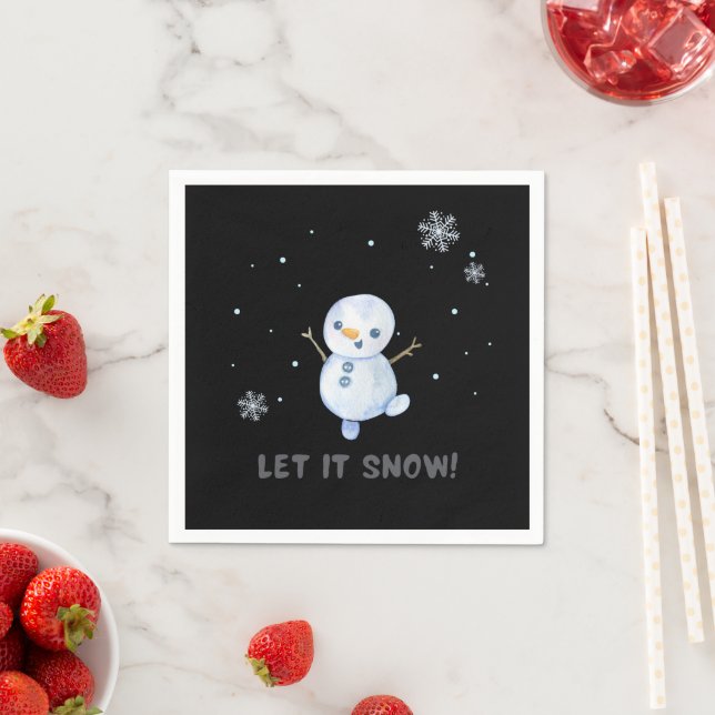 Snowman  napkins (Insitu)