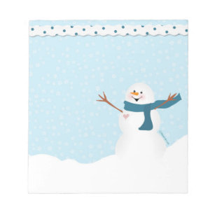 NEW!~NOTEPAD~Snowman Friends~Through ice & snow & 50* below~Paper/Tablet/Letter