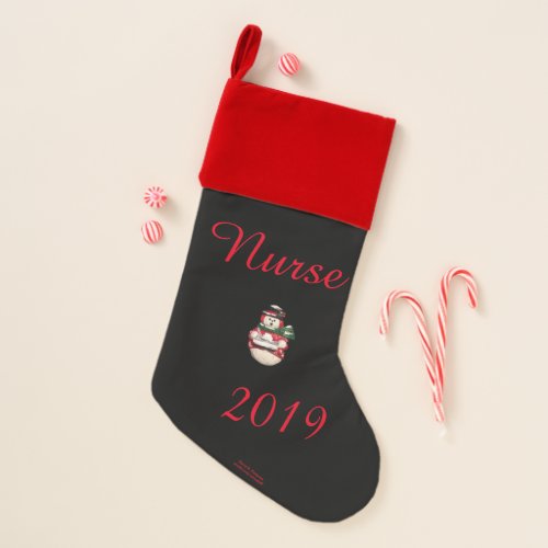 SNOWMAN NURSE CHRISTMAS STOCKING