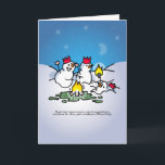Snowman office party Christmas card. Holiday Card<br><div class="desc">Snowmen celebrate Christmas at their annual office party. However,  one of the snowmen realises that having a barbecue was perhaps not a good idea,  as his colleague melts into the snow.</div>