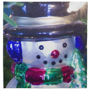 Snowman Ornament Christmas Cloth Napkin