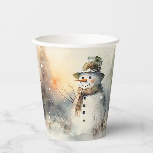 Snowman Paper Cups