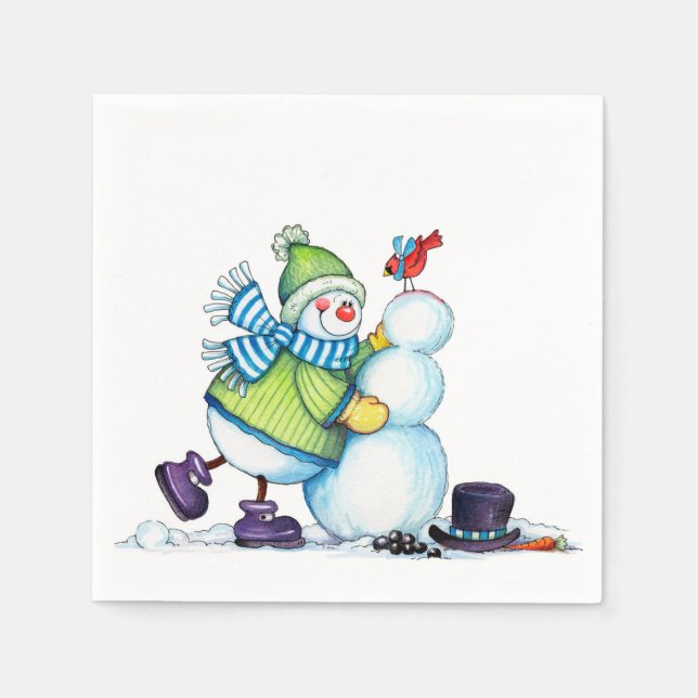 Snowman - Paper Napkin (Front)