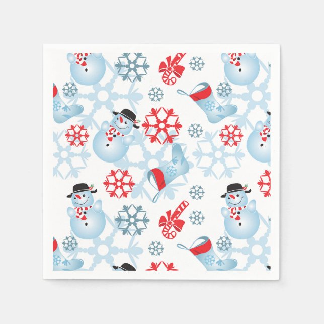 Snowman Paper Napkins (Front)