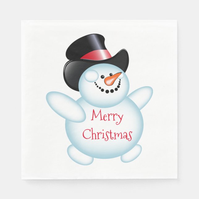 Snowman Paper Napkins (Front)
