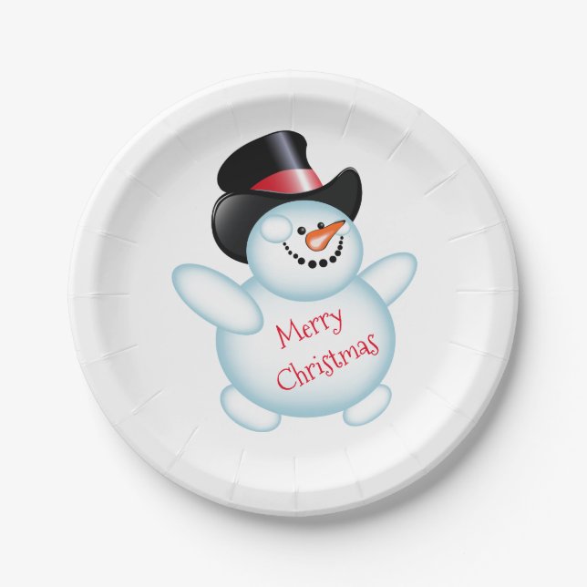 Snowman Paper Plates (Front)