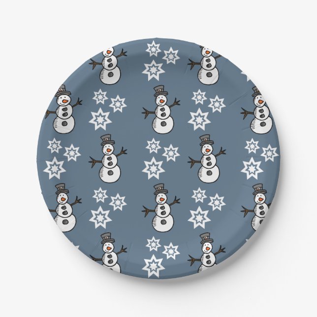 Snowman Paper Plates (Front)