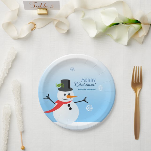 Snowman Paper Plates (Wedding)