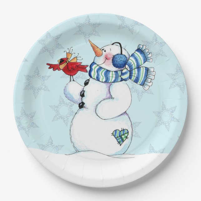 Snowman Paper Plates (Front)