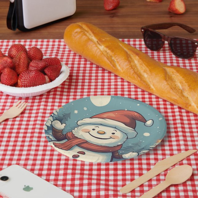 Snowman  paper plates (Picnic)
