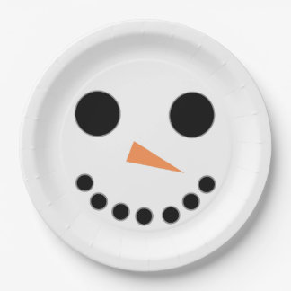 Snowman Paper Plates