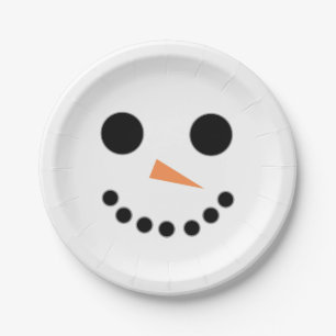 Snowman Paper Plates