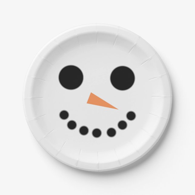 Snowman Paper Plates (Front)