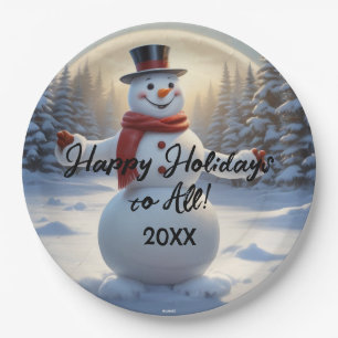 Snowman Paper Plates HAMbyWG
