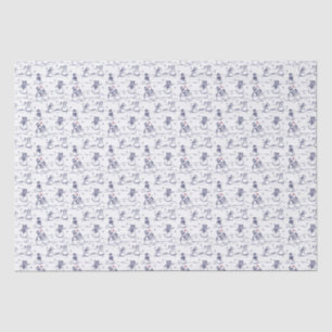 Snowman parade toile - blue tissue paper