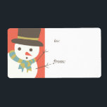Snowman Party Gift Tag Labels<br><div class="desc">Vector snowman design by Shelby Allison</div>