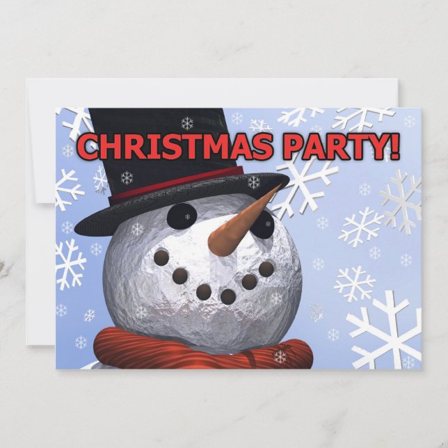 Snowman Party invitation (Front)