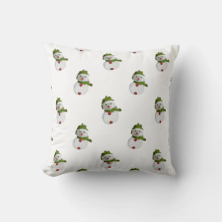 Snowman Pattern Throw Pillow