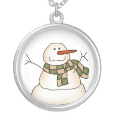Snowman necklace