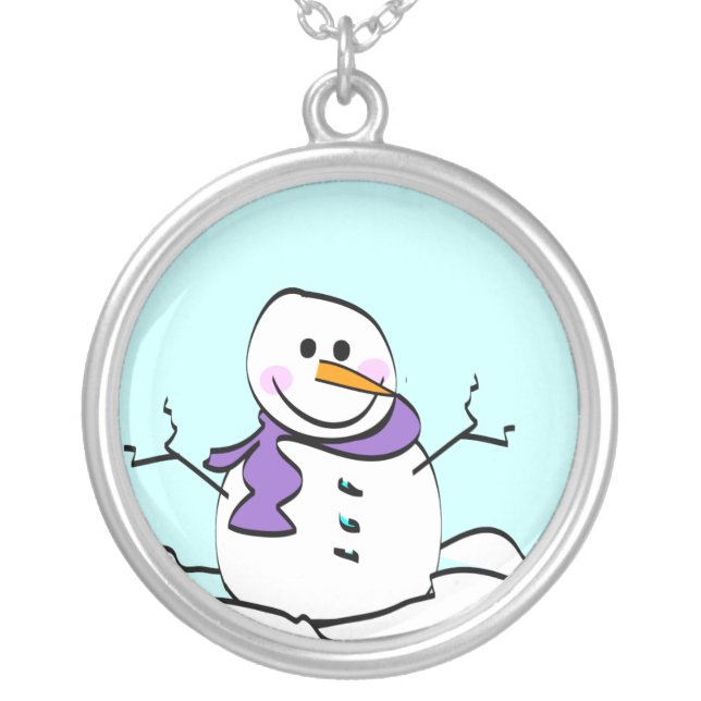 Snowman Pendant Necklace (Front)
