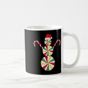 Snowman Peppermint Candies Merry Christmas Pajamas Coffee Mug