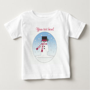 Snowman - Personalized Baby T-Shirt