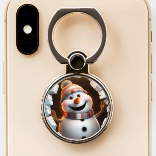 Snowman Phone Ring Stand