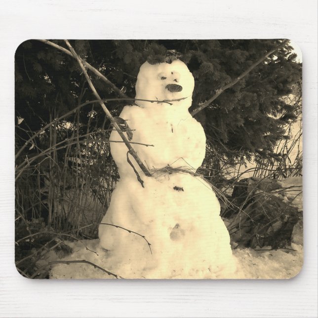 Snowman Photo Mousepad (Front)